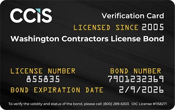 wa state contractor bond card example