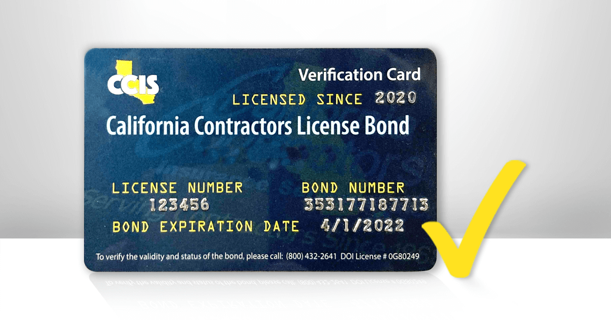 CSLB verification card